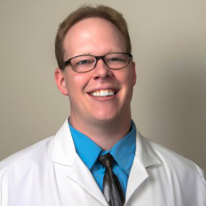 a professional and visually appealing image of a young happy smiling caucasian doctor with white teeth