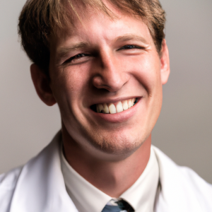 a professional and visually appealing image of a young happy smiling caucasian doctor with white teeth