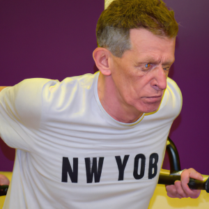 a professional appealing image of a caucasian man or woman exercising in a gym