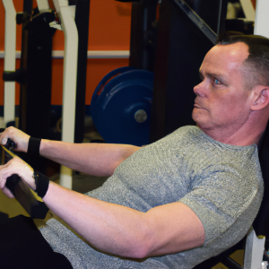 a professional appealing image of a caucasian man or woman exercising in a gym