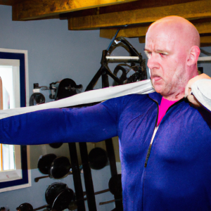 a professional appealing image of a caucasian man or woman exercising in a gym