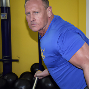 a professional appealing image of a caucasian man or woman exercising in a gym