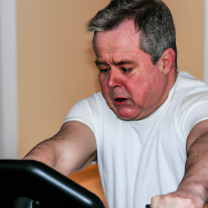 a professional appealing image of a caucasian man or woman exercising in a gym