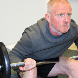 a professional appealing image of a caucasian man or woman exercising in a gym