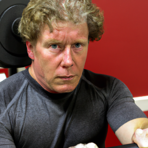 a professional appealing image of a caucasian man or woman exercising in a gym