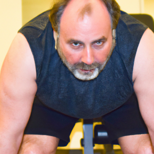 a professional appealing image of a caucasian man or woman exercising in a gym